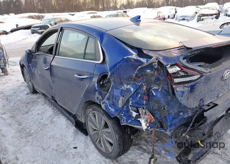 2019 Hyundai Ioniq Hybrid Limited z USA, uszkodzony, nr VIN KMHC85LCXKU144350